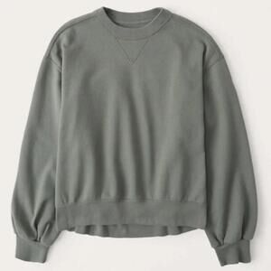 Abercrombie Puff Sleeve Crew Neck Sweatshirt